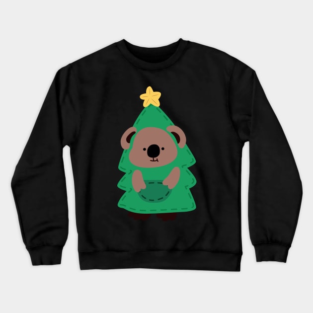 Cute Koala Dressed As a Christmas Tree Crewneck Sweatshirt by Random_stuff_420